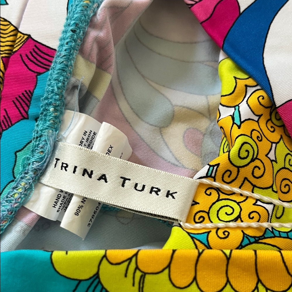 Trina Turk Colorful Floral Wide Leg Pants - Picture 2 of 5